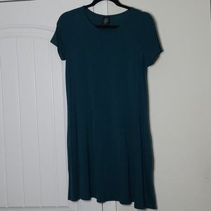 Women's green tunic dress